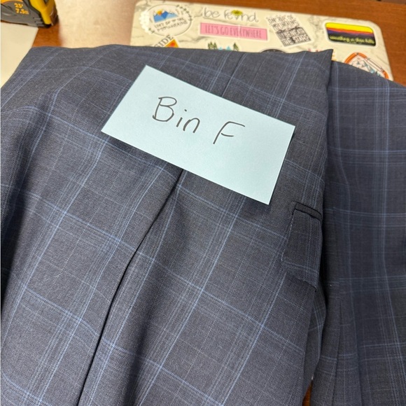 Ermenegildo Zegna Men's Navy Plaid Wool Suit Jacket Blazer 56L - Picture 10 of 11